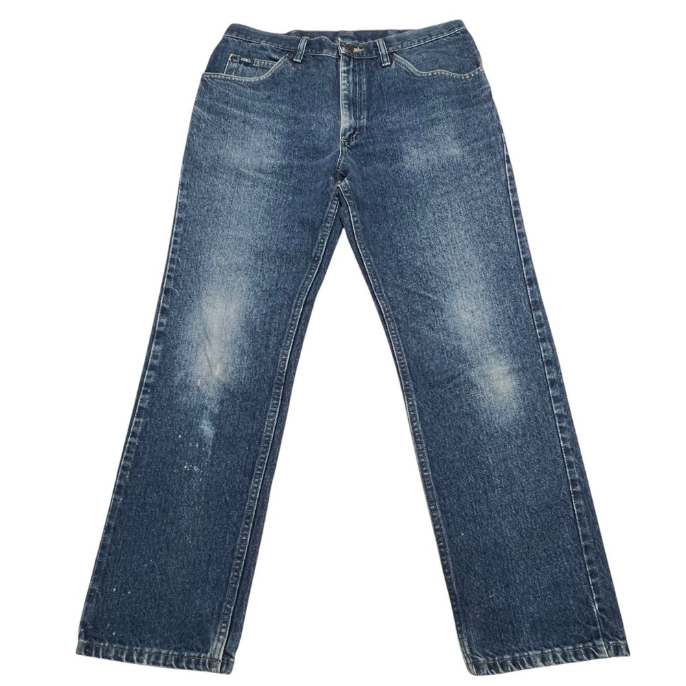 Vintage Lee Jeans Men’s 34x30‎ Straight Leg Relaxed Blue Denim Pants 100% Cotton